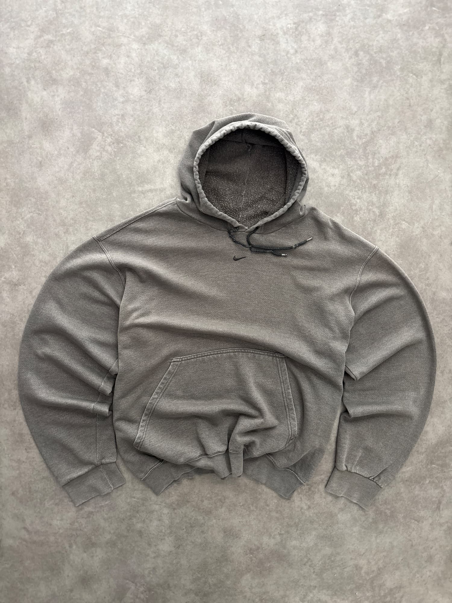 Nike Vintage Nike Hoodie Centre Swoosh Sunfaded - Good - L - Fabricsonder