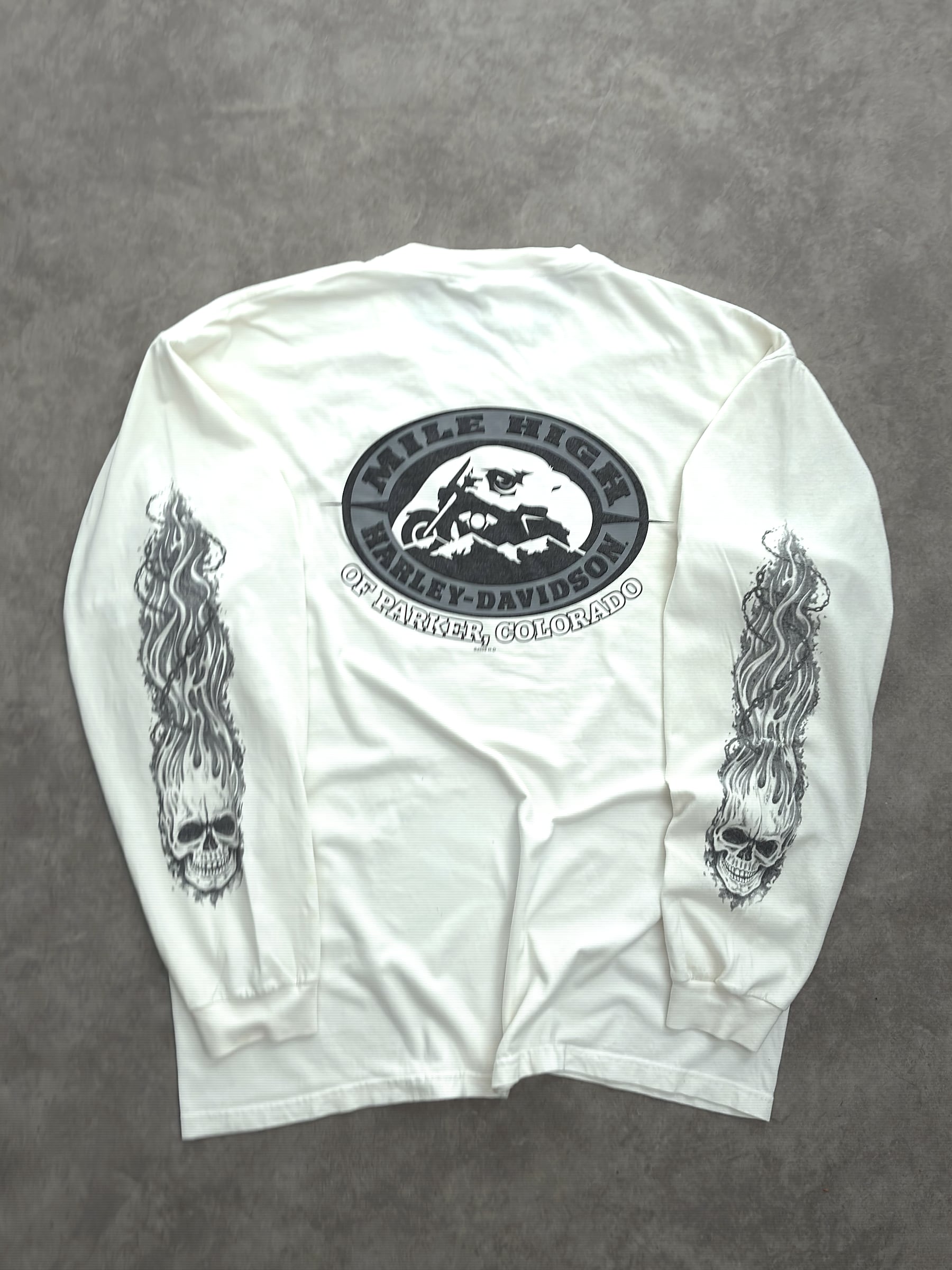Harley Davidson Vintage Harley Davidson Longsleeve T-Shirt Made In USA - foto 3 - Fabricsonder