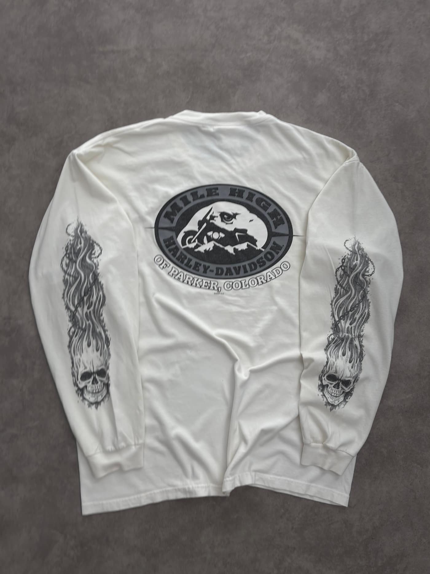 Harley Davidson Vintage Harley Davidson Longsleeve T-Shirt Made In USA - view 3 - Fabricsonder