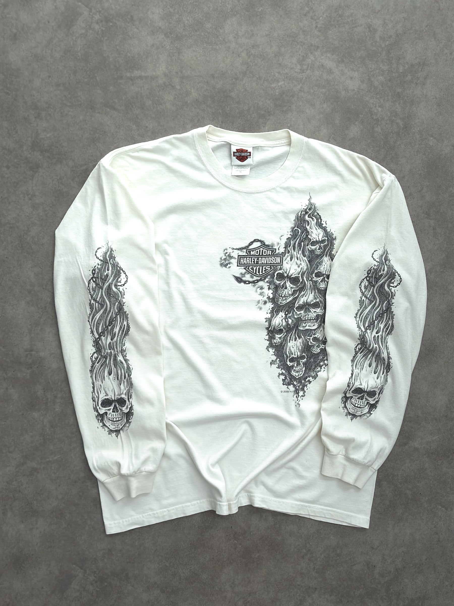 Harley Davidson Vintage Harley Davidson Longsleeve T-Shirt Made In USA - Fabricsonder