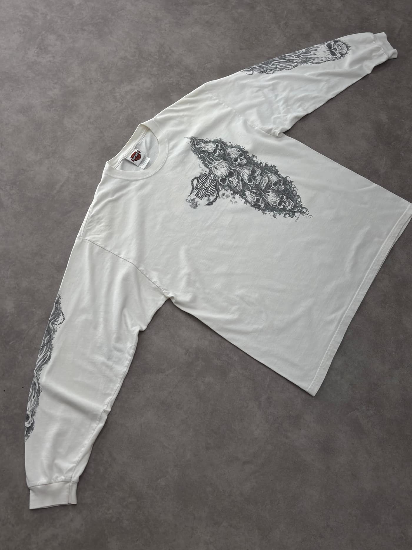 Harley Davidson Vintage Harley Davidson Longsleeve T-Shirt Made In USA - view 4 - Fabricsonder
