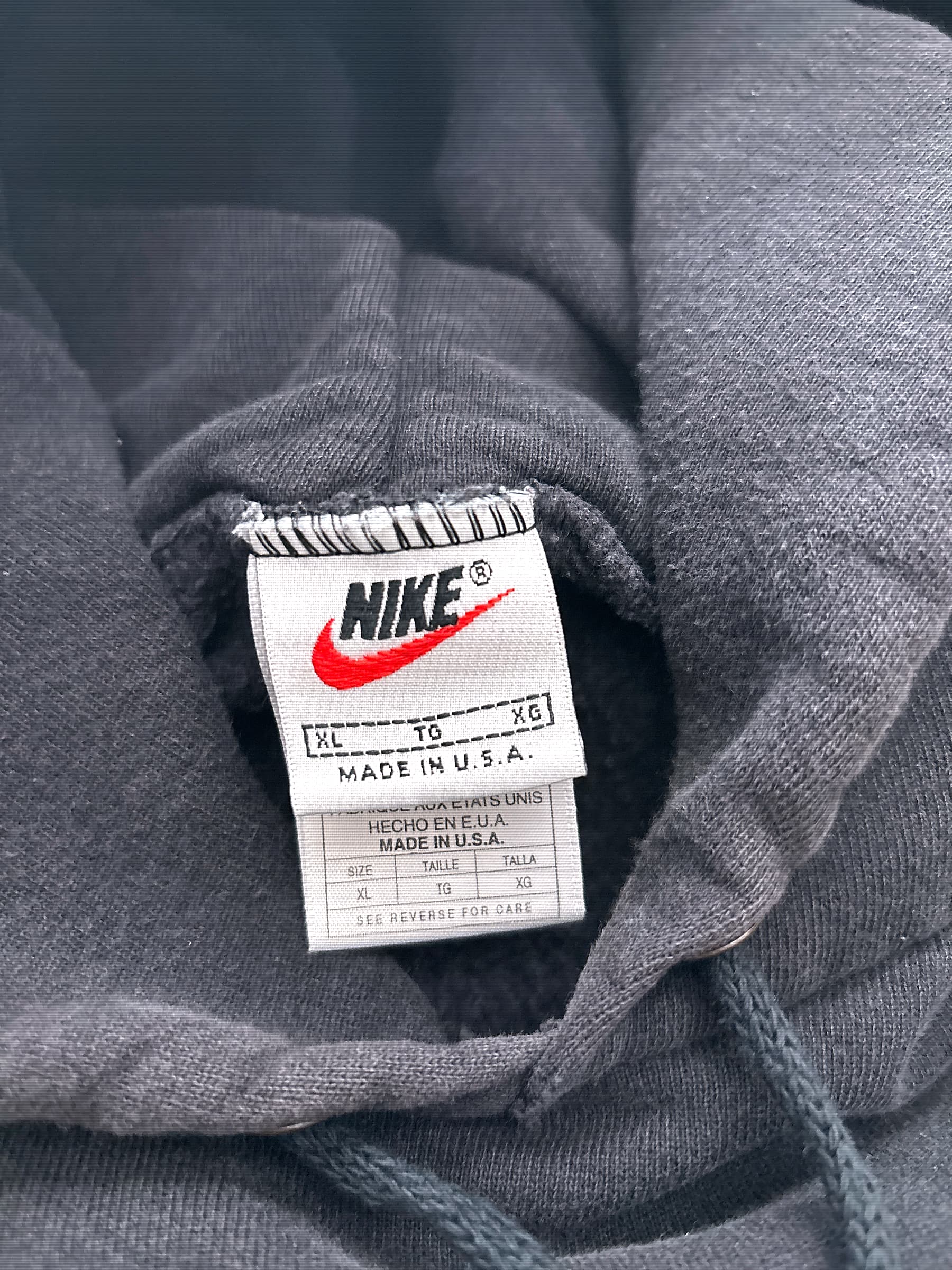 Nike Vintage Nike Hoodie 90s Made In USA XL - foto 4 - Fabricsonder
