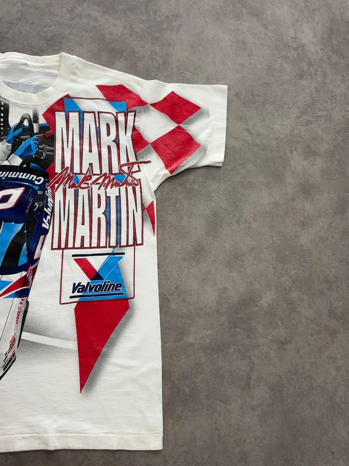 Chase Authentics Vintage Nascar T Shirt Full Print 90s Single Stitch Made In USA - view 2 - Fabricsonder