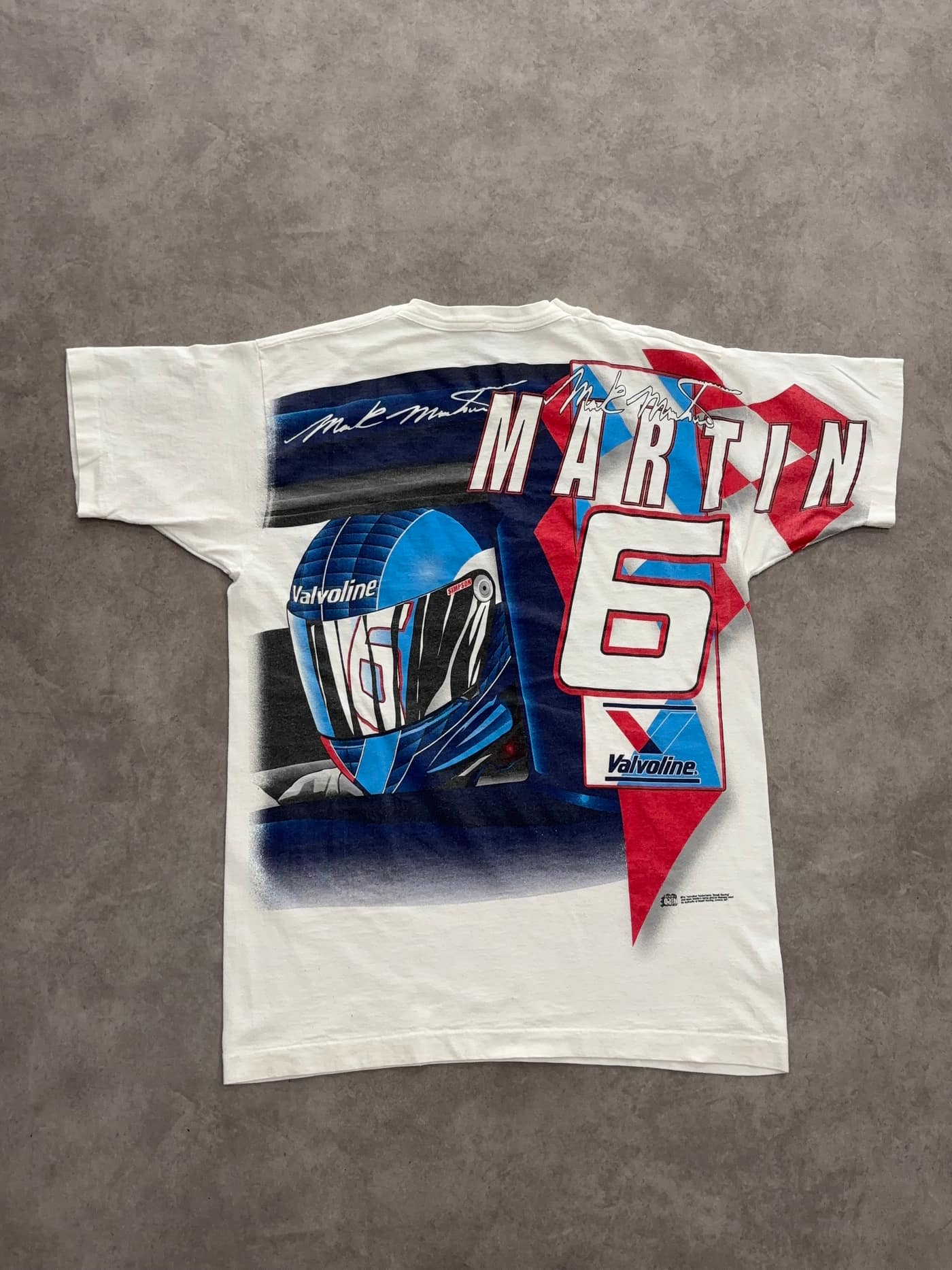 Chase Authentics Vintage Nascar T Shirt Full Print 90s Single Stitch Made In USA - view 3 - Fabricsonder