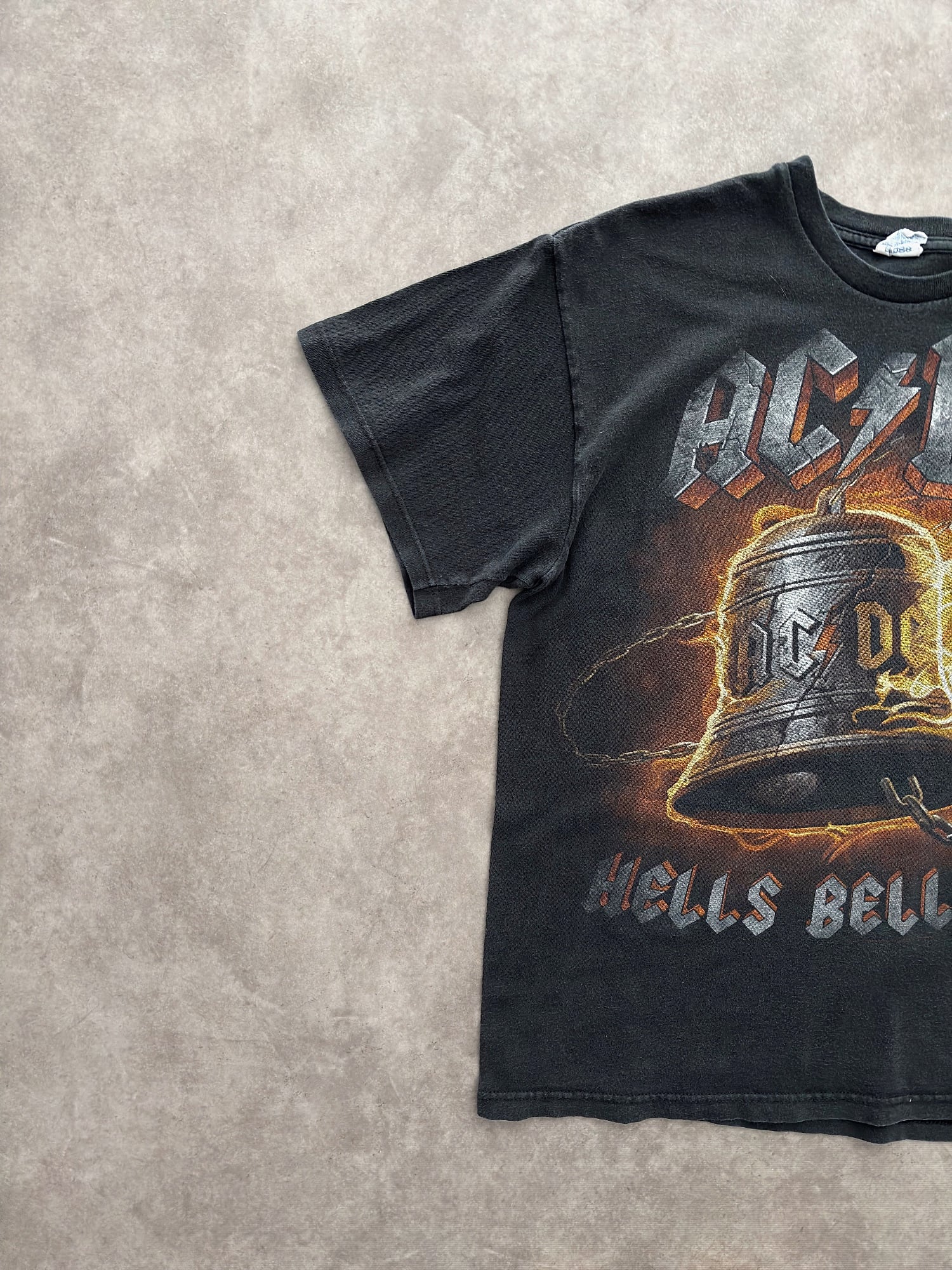 ACDC Vintage ACDC T Shirt Sunfaded Black Made In Mexico - foto 2 - Fabricsonder