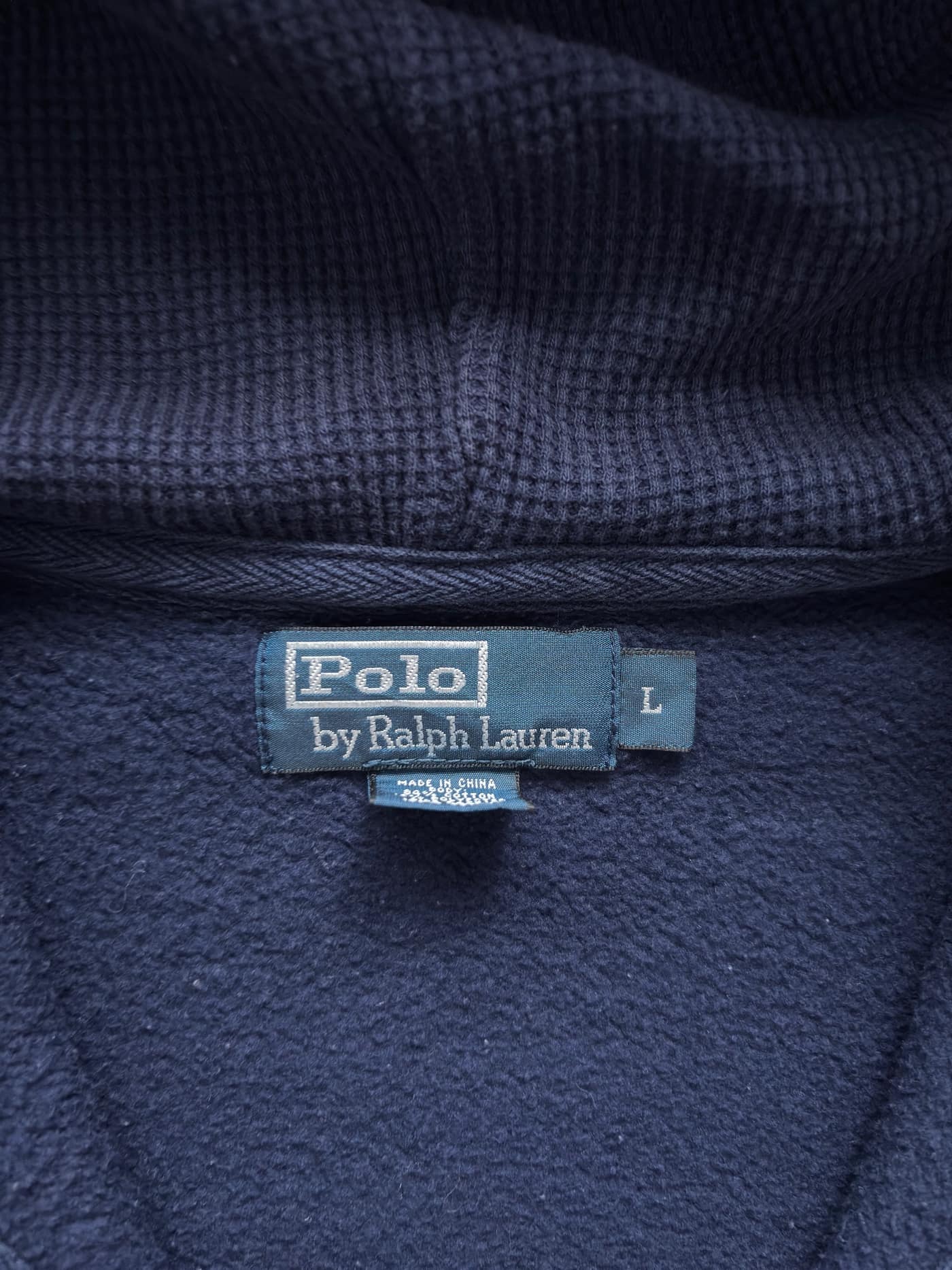 Ralph Lauren Vintage Ralph Lauren Zip Up Hoodie Navy Blue - view 5 - Fabricsonder
