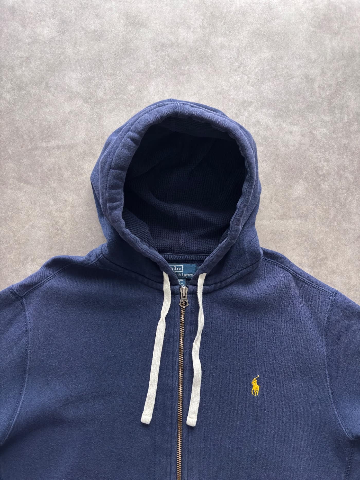 Ralph Lauren Vintage Ralph Lauren Zip Up Hoodie Navy Blue - view 4 - Fabricsonder