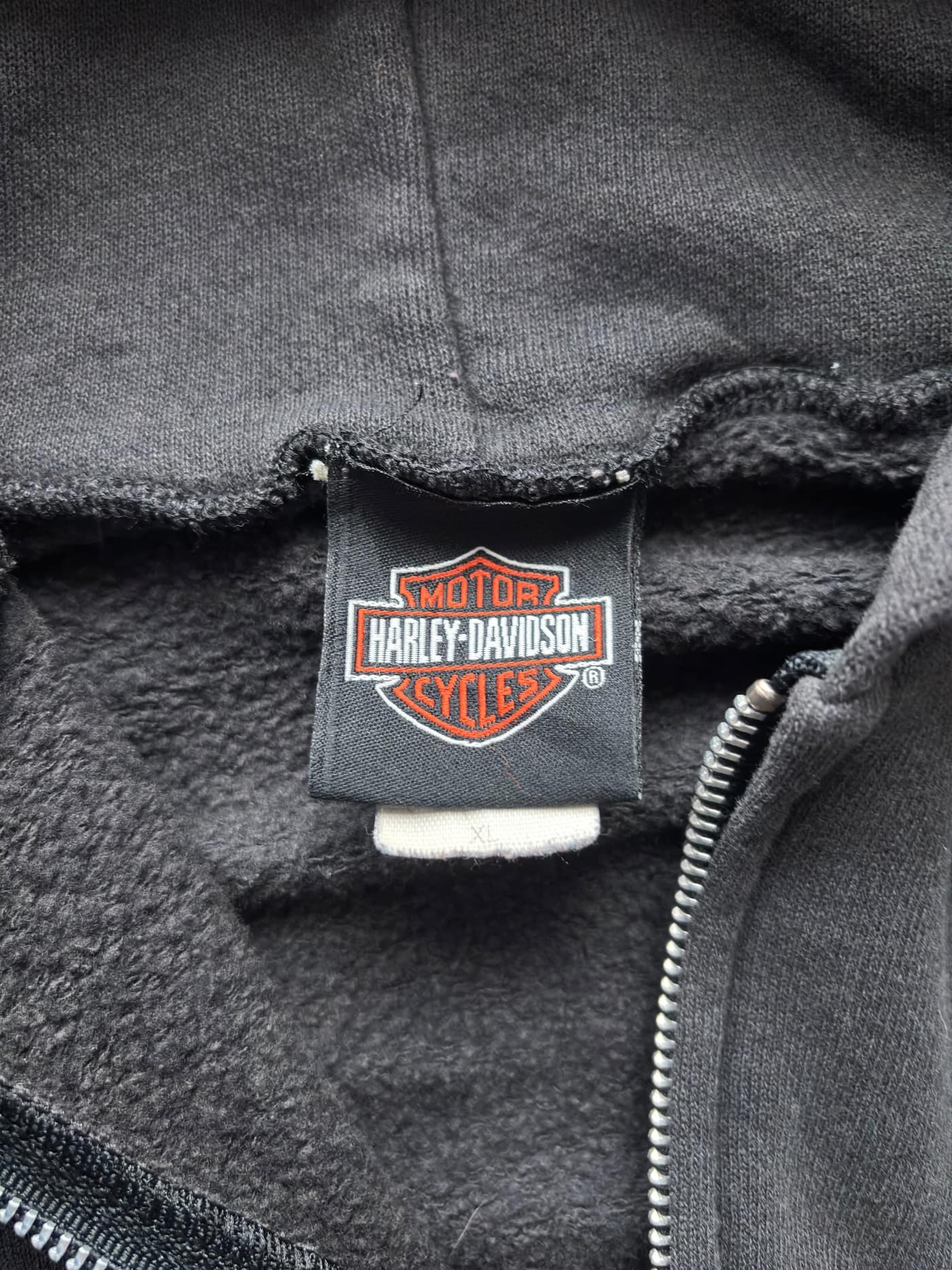 Harley Davidson Vintage Grail Harley Davidson Flames Zip Up Hoodie Made In Mexico - foto 4 - Fabricsonder