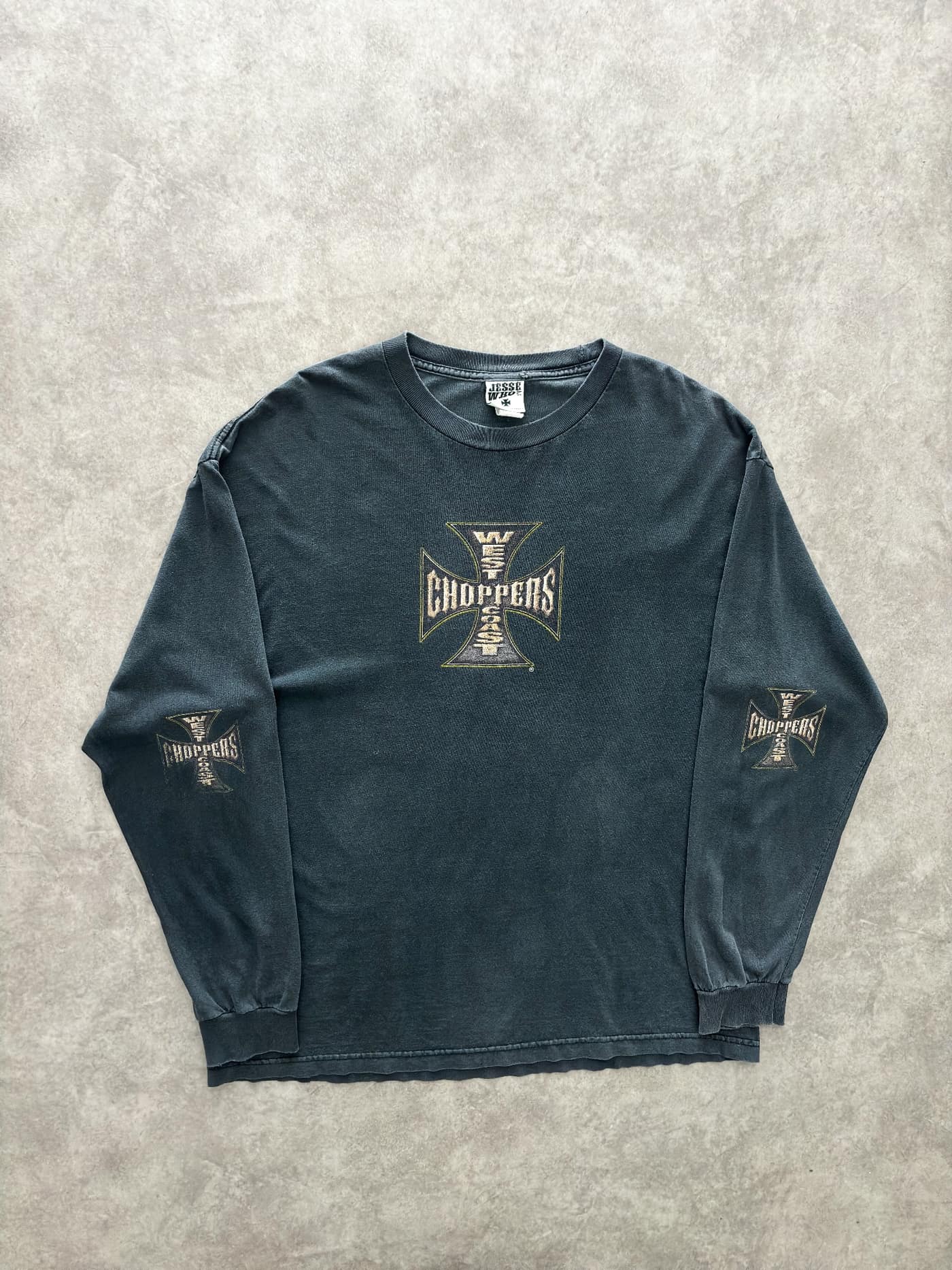 Choppers Vintage West Coast Choppers Longsleeve Sunfaded - Good - XL - Fabricsonder