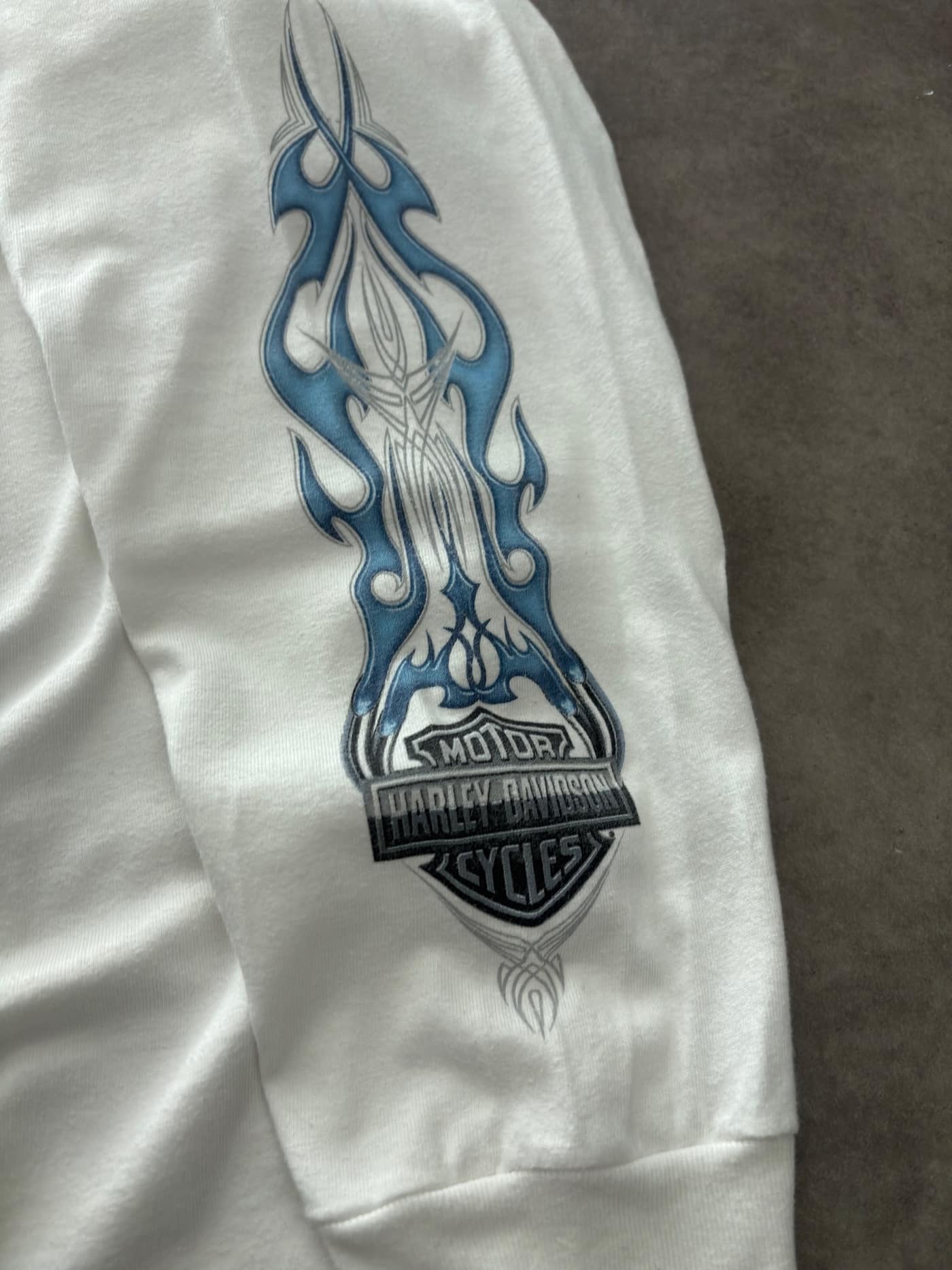Harley Davidson Vintage Harley Davidson Longsleeve Flames - foto 7 - Fabricsonder