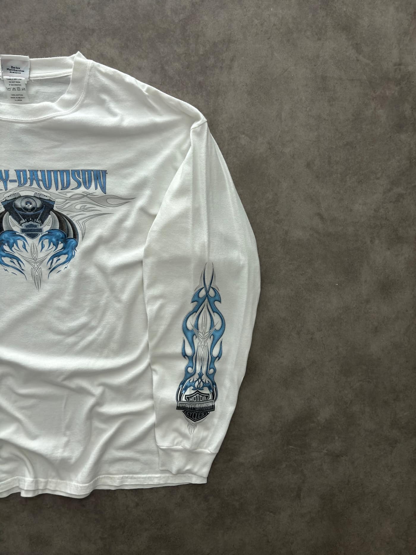 Harley Davidson Vintage Harley Davidson Longsleeve Flames - foto 2 - Fabricsonder