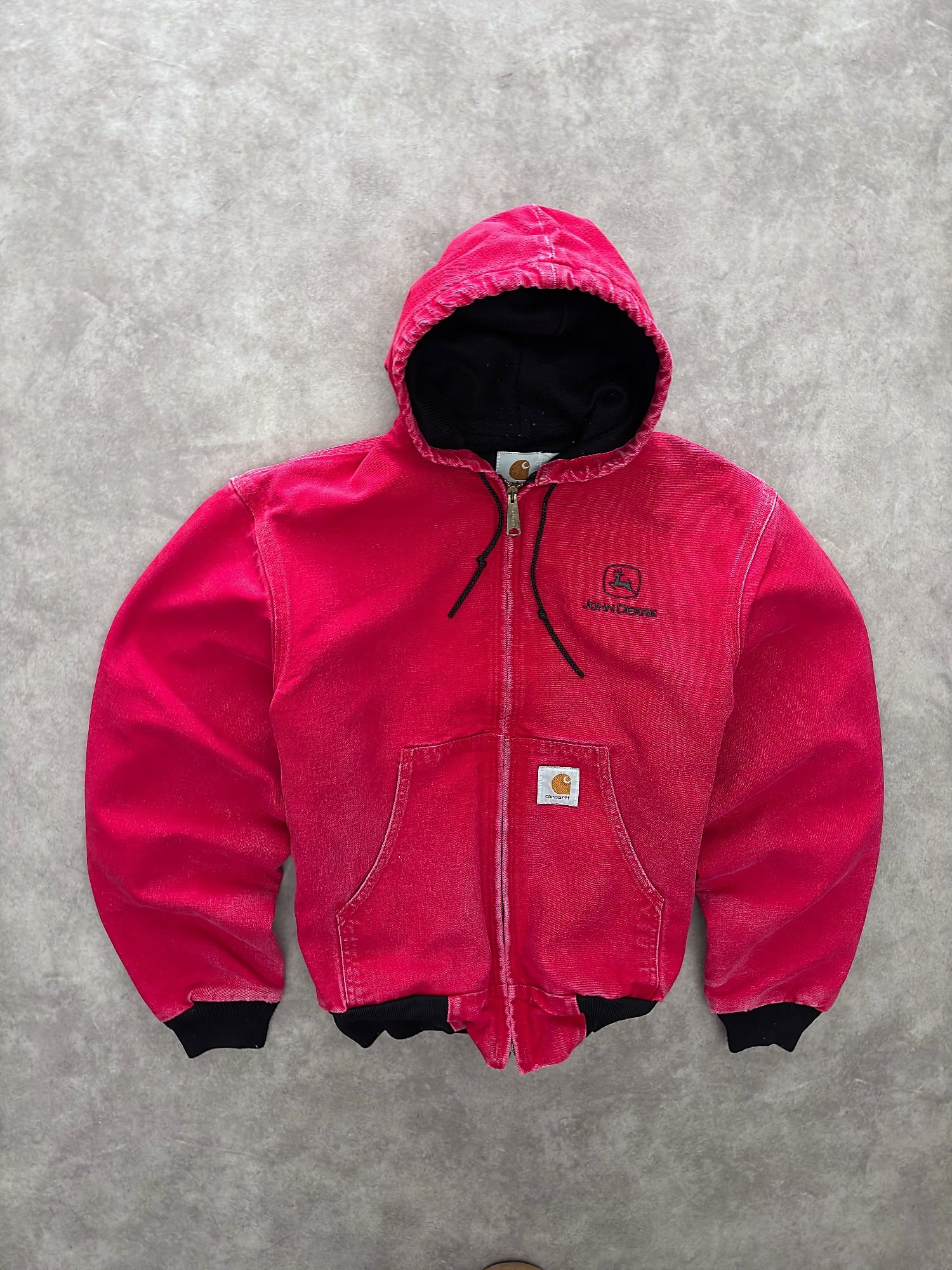 Carhartt Carhartt Active Jacket Vintage Sunfaded Red 90s Made In Usa - S (no tag) - Fabricsonder