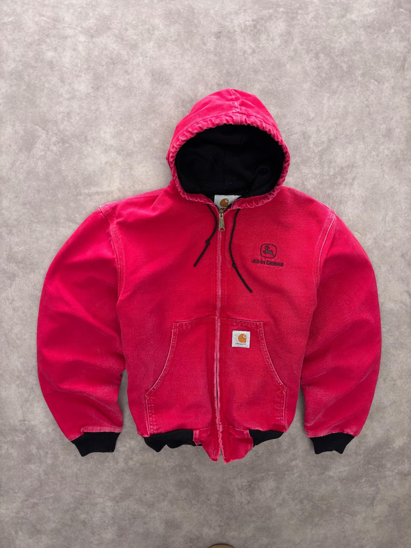 Carhartt Carhartt Active Jacket Vintage Sunfaded Red 90s Made In Usa - Good - S (no tag) - Fabricsonder