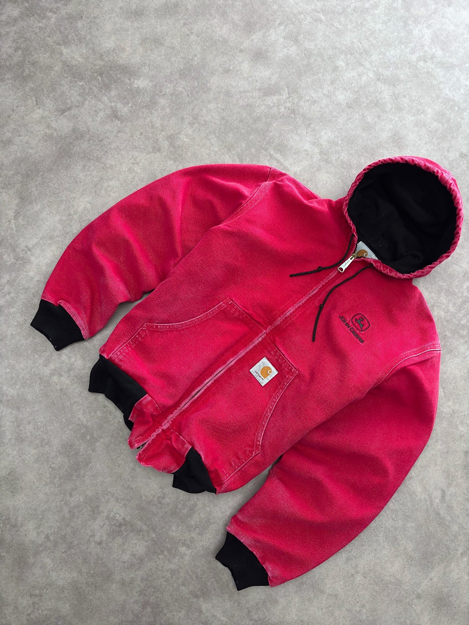 Carhartt Carhartt Active Jacket Vintage Sunfaded Red 90s Made In Usa - foto 2 - Fabricsonder