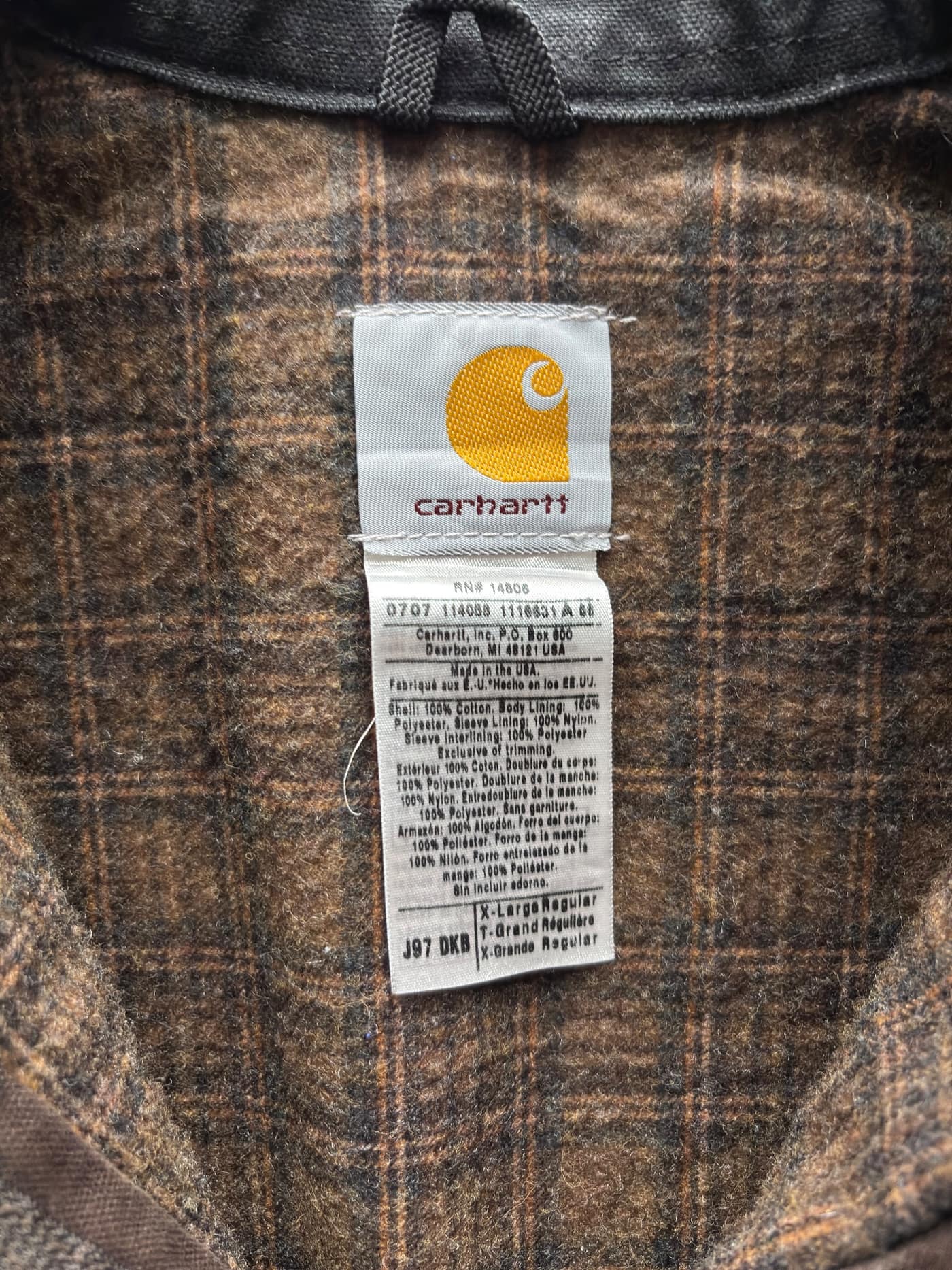 Carhartt Vintage Carhartt Detroit Jacket J97 Brown Sunfaded - foto 3 - Fabricsonder