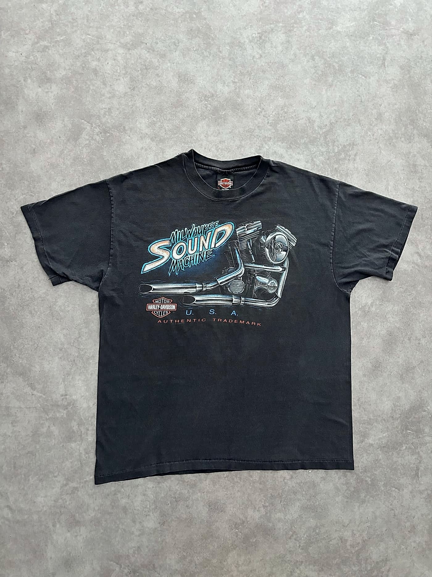 Harley Davidson Vintage Harley Davidson T Shirt Single Stitch 90s Made In Usa - XL - Fabricsonder