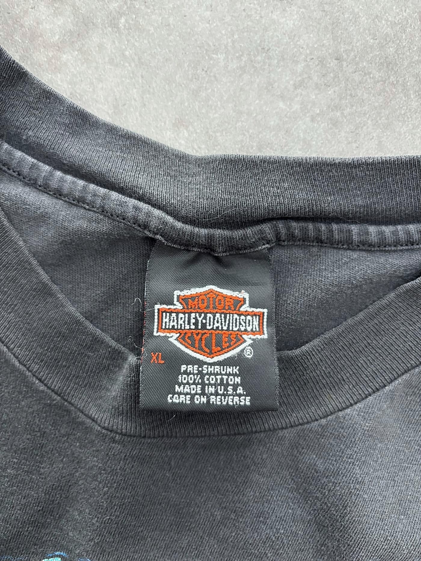 Harley Davidson Vintage Harley Davidson T Shirt Single Stitch 90s Made In Usa - view 5 - Fabricsonder
