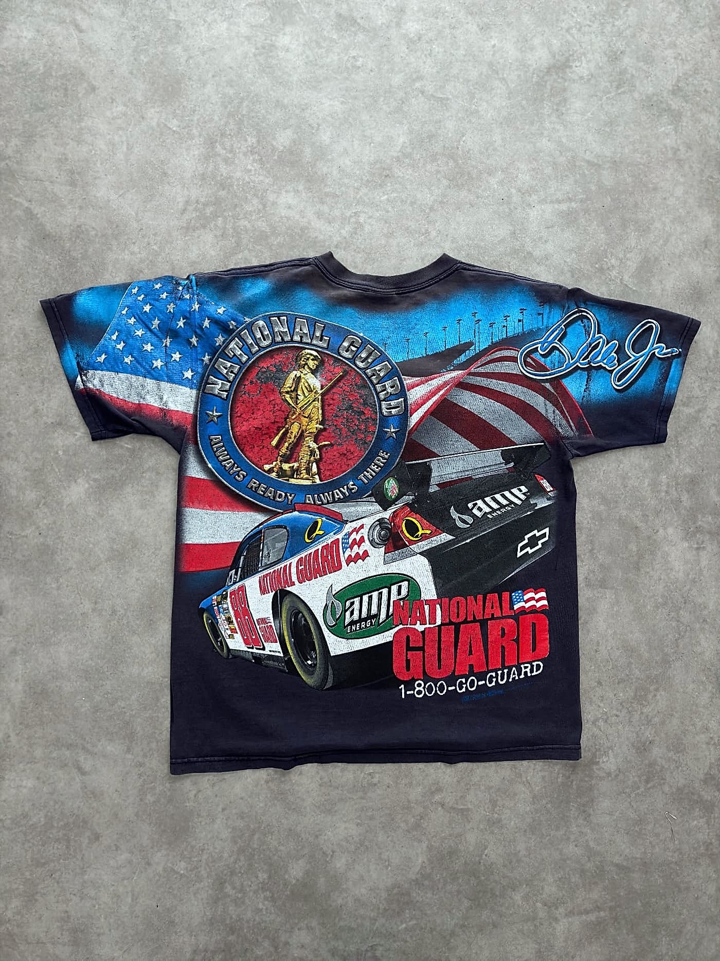 Chase Authentics Vintage Nascar T Shirt Full Print Sunfaded - view 2 - Fabricsonder