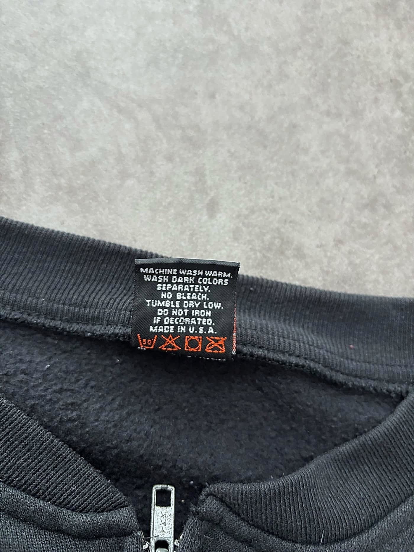 Harley Davidson Vintage Harley Davidson Zip Up Crewneck 90s Made In USA - foto 5 - Fabricsonder