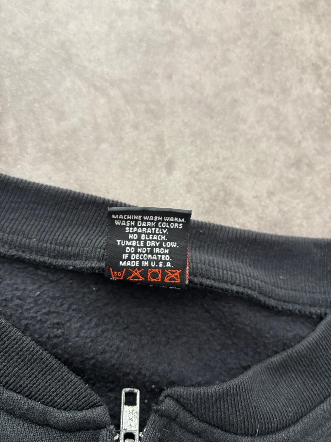Harley Davidson Vintage Harley Davidson Zip Up Crewneck 90s Made In USA - view 5 - Fabricsonder