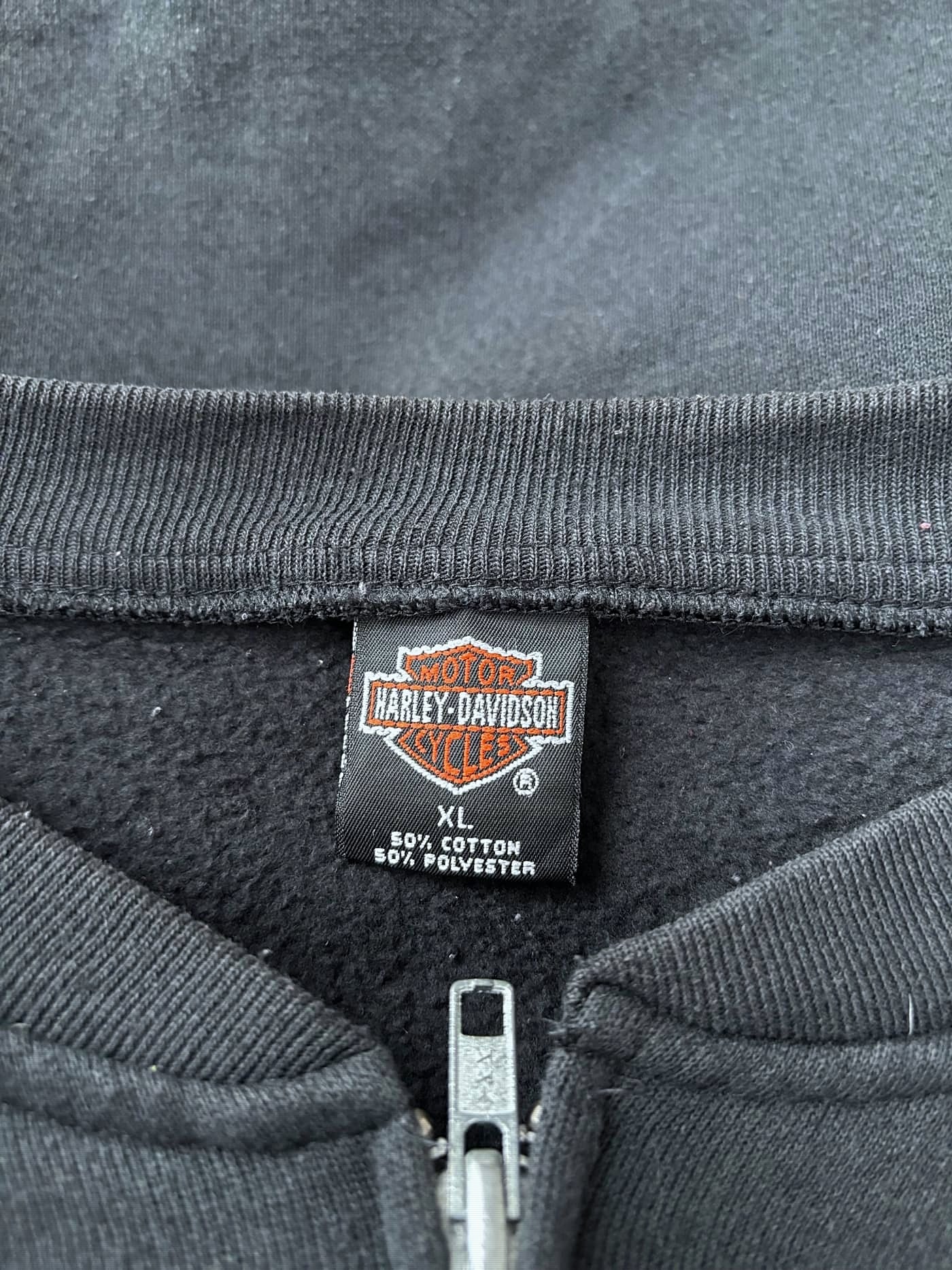 Harley Davidson Vintage Harley Davidson Zip Up Crewneck 90s Made In USA - foto 4 - Fabricsonder
