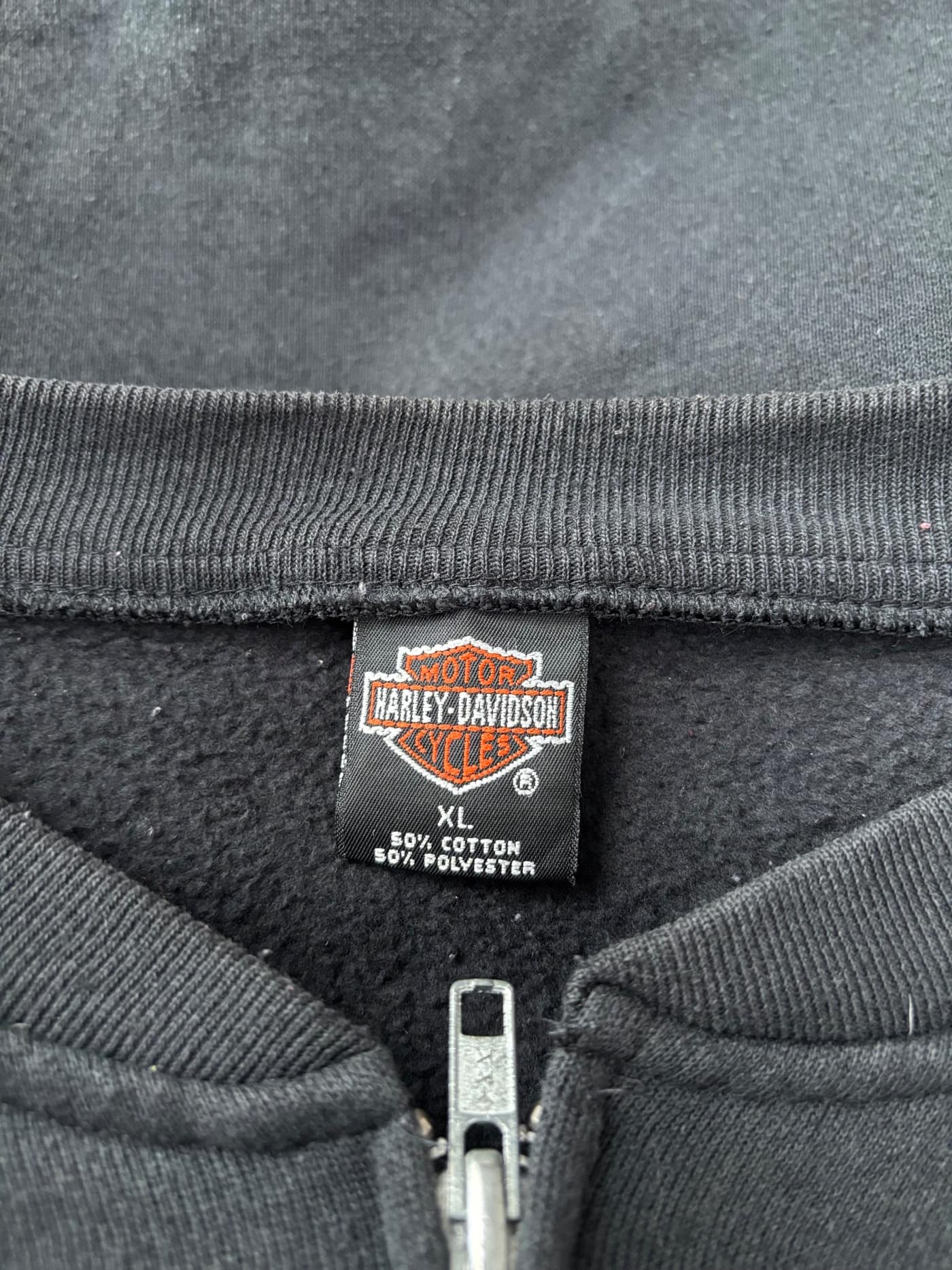 Harley Davidson Vintage Harley Davidson Zip Up Crewneck 90s Made In USA - view 4 - Fabricsonder