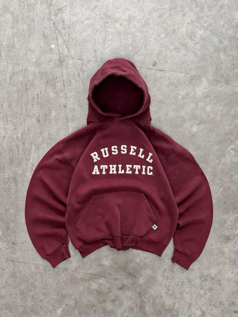 Russell Athletic Vintage Hoodie Boxy Fit - Excellent - M - Fabricsonder