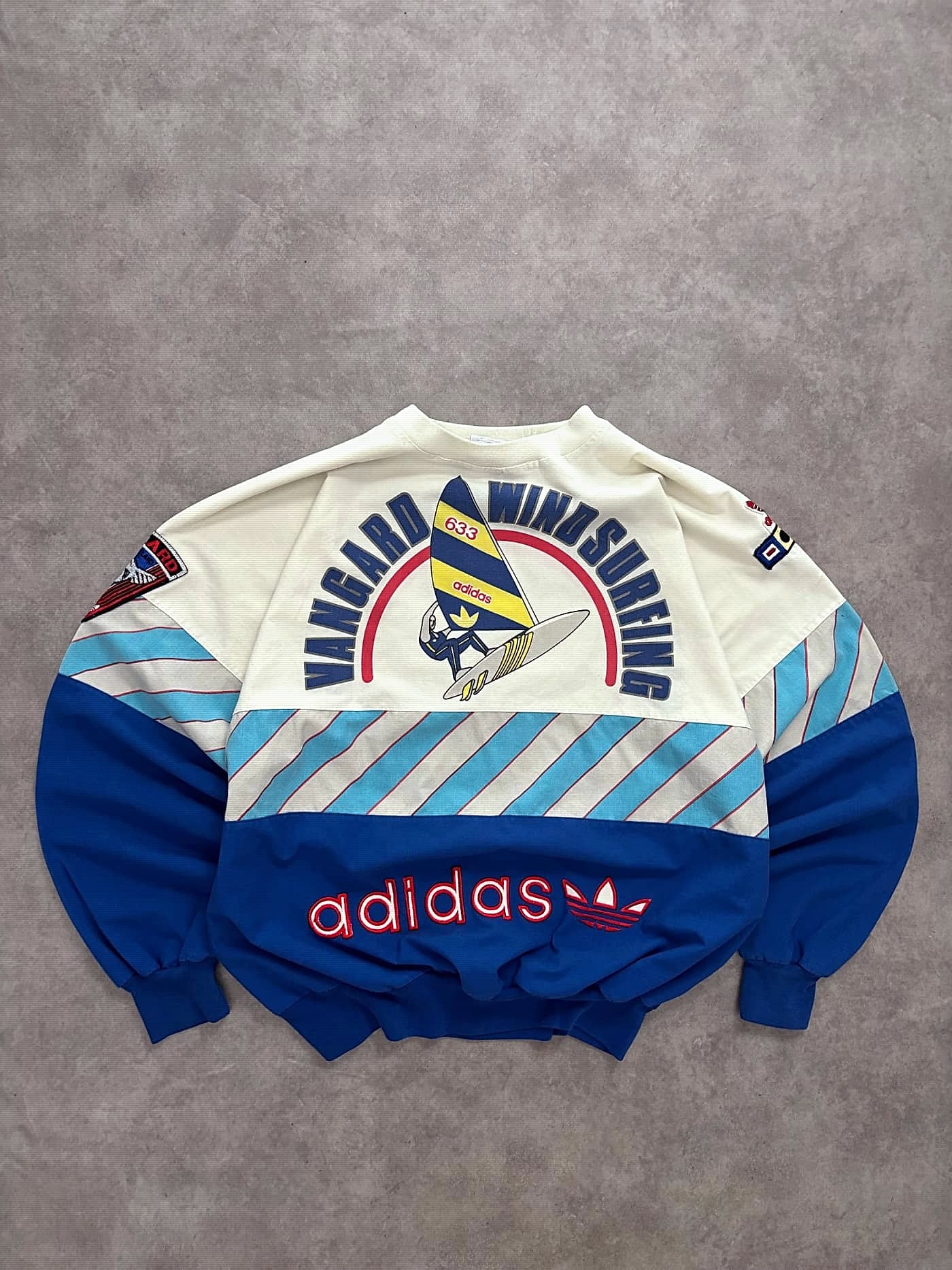 Adidas Vintage Rare 80s Vangard Wind Surfing - L - Fabricsonder