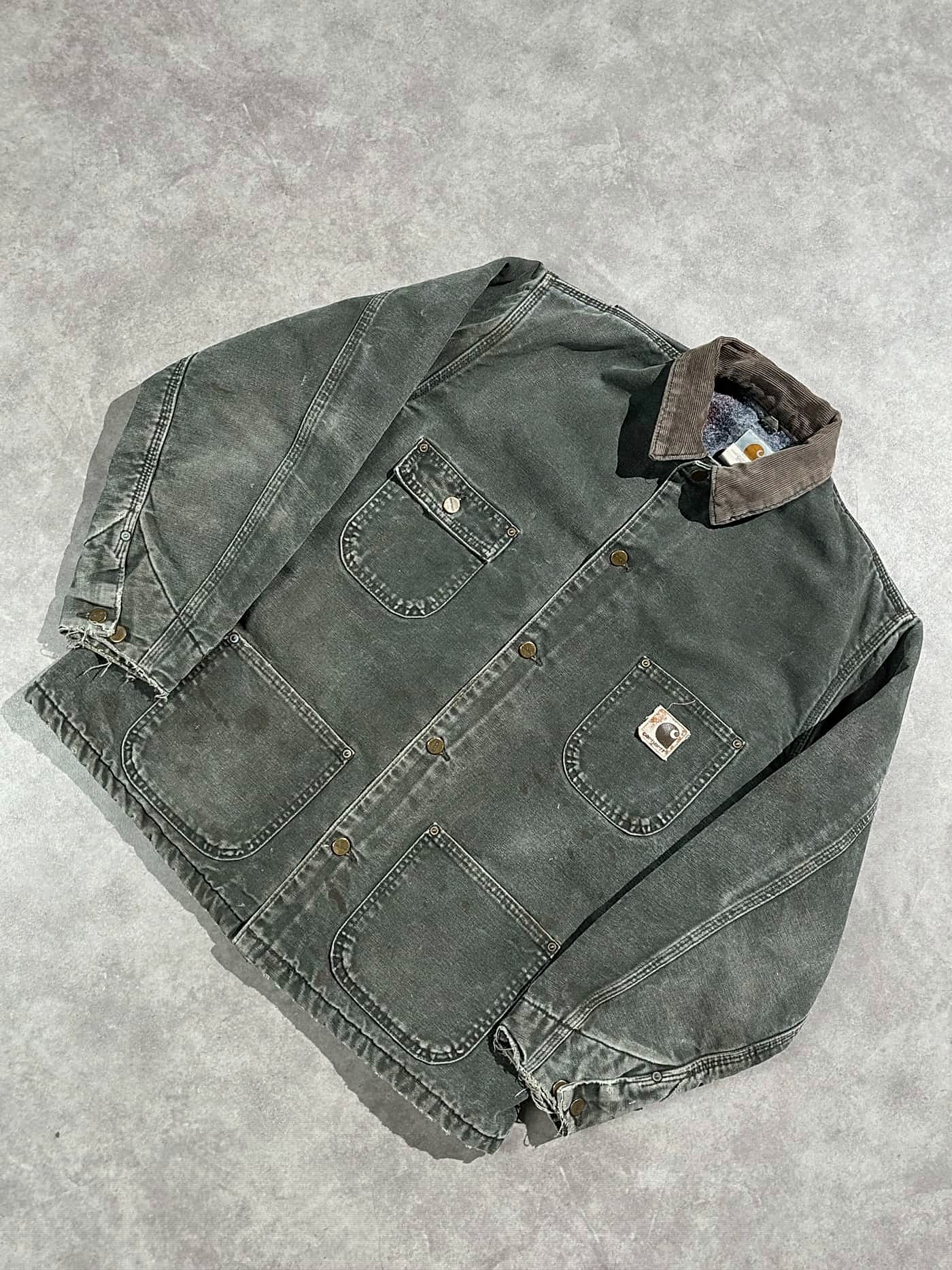 Carhartt Chore Jacket 90s Made In USA Mos Green - foto 2 - Fabricsonder
