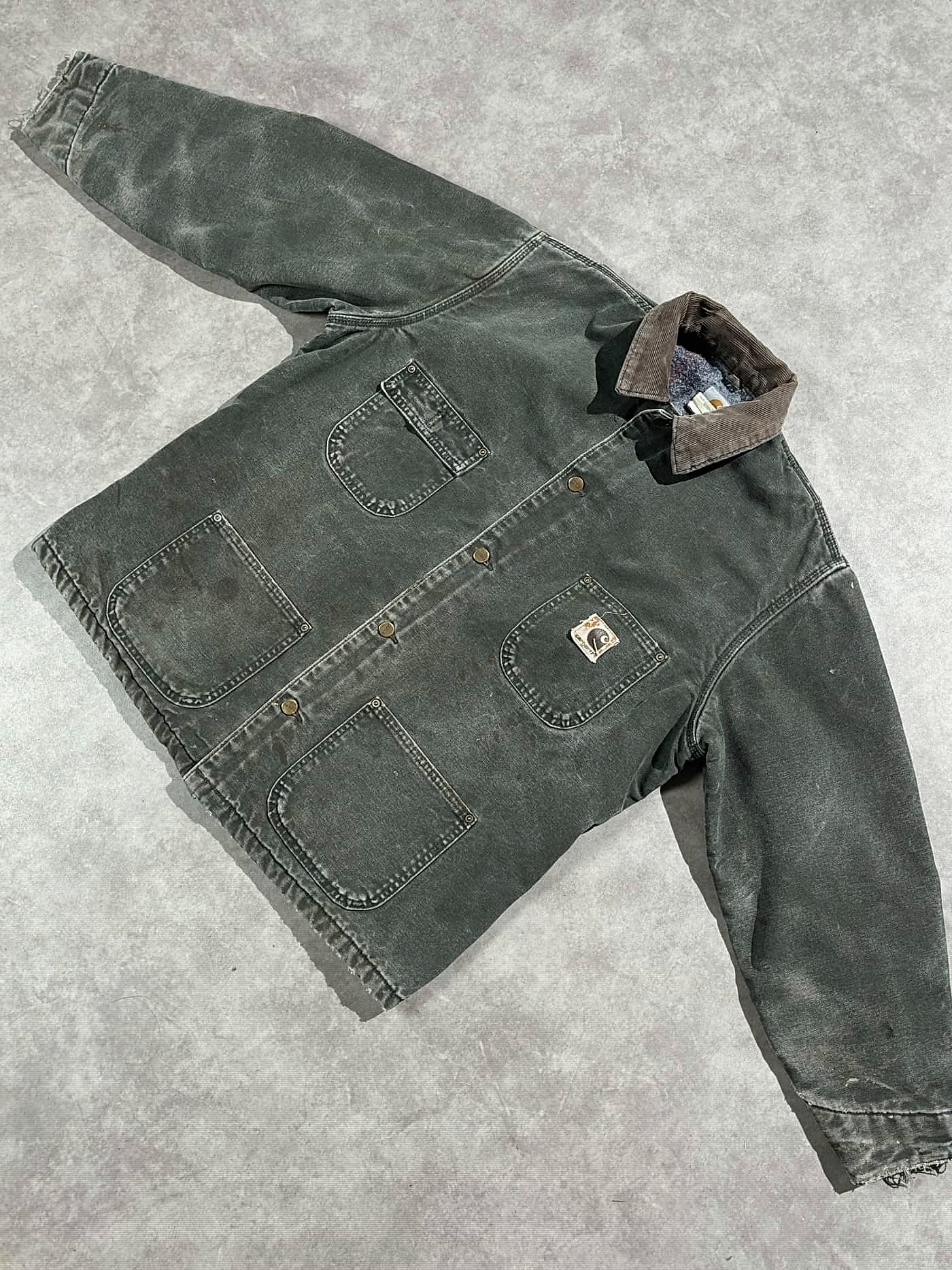 Carhartt Chore Jacket 90s Made In USA Mos Green - foto 4 - Fabricsonder