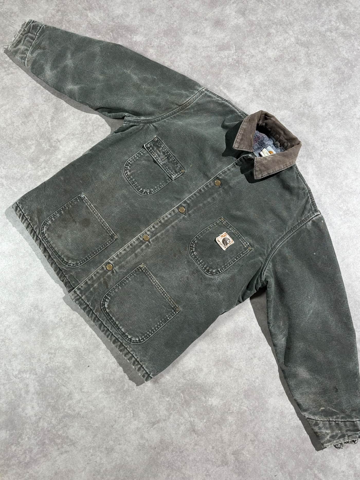 Carhartt Chore Jacket 90s Made In USA Mos Green - view 4 - Fabricsonder
