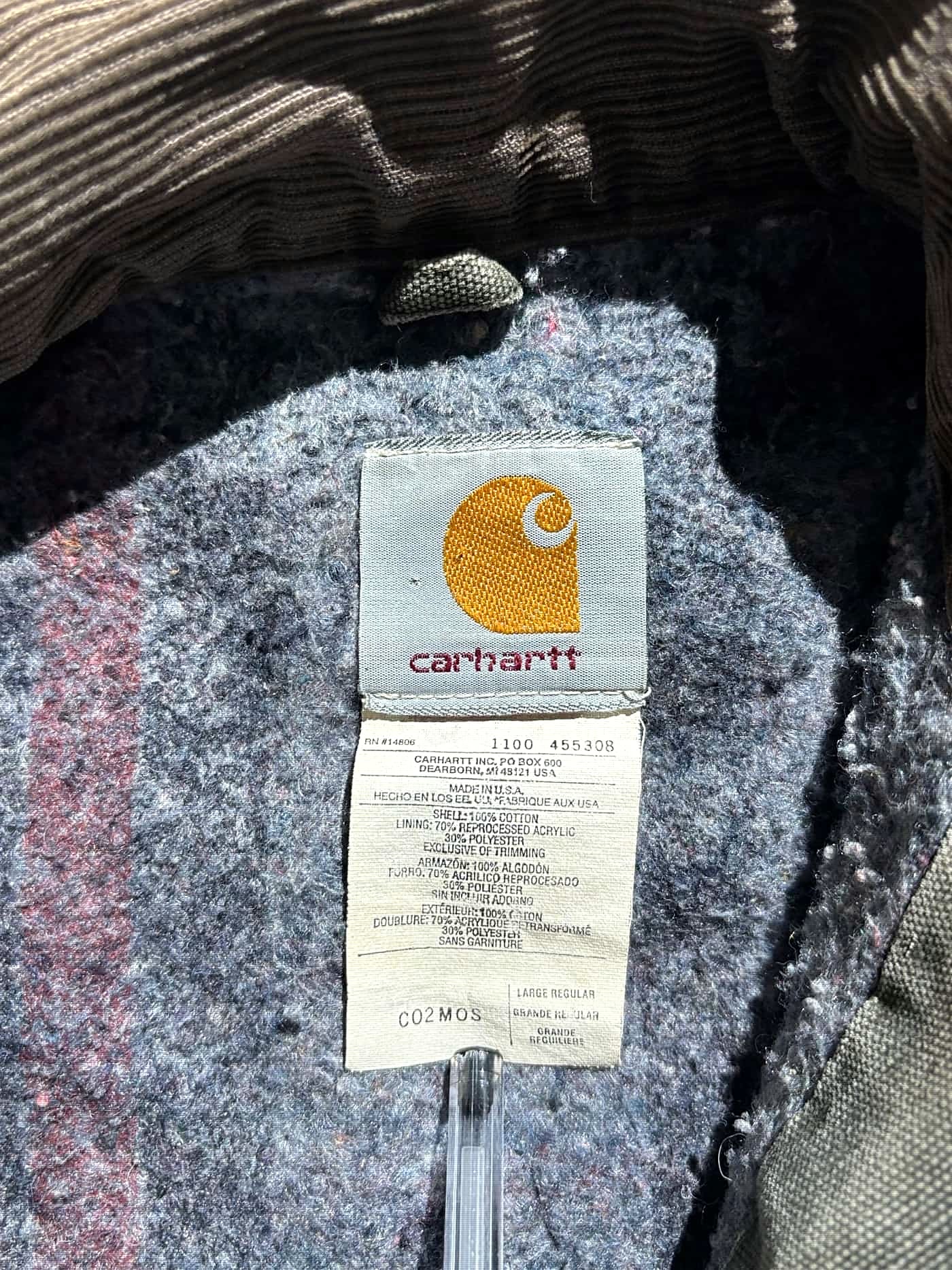 Carhartt Chore Jacket 90s Made In USA Mos Green - foto 5 - Fabricsonder