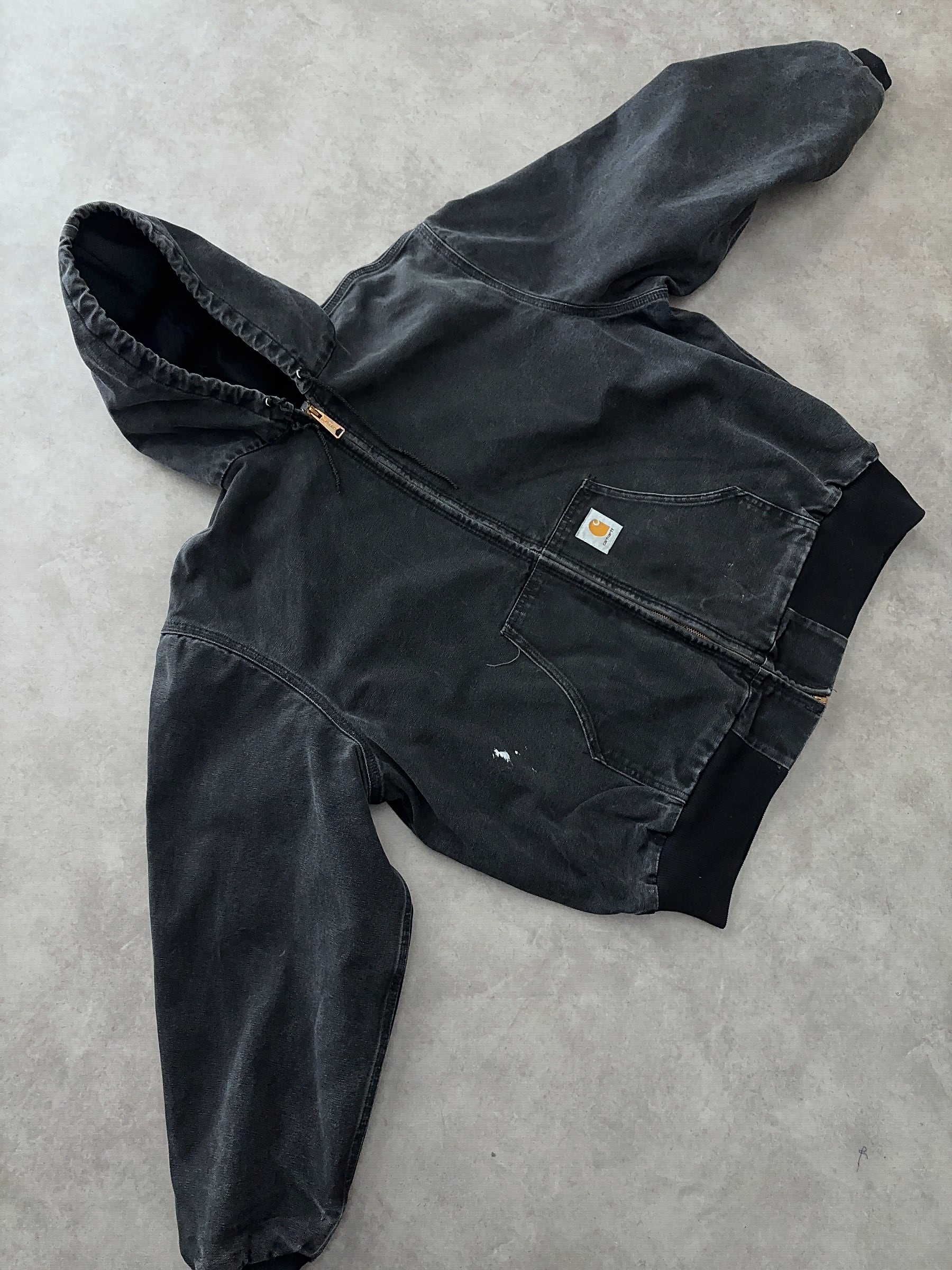 Carhartt Vintage Active Jacket Sunfaded Black 90s Made In Usa - view 2 - Fabricsonder