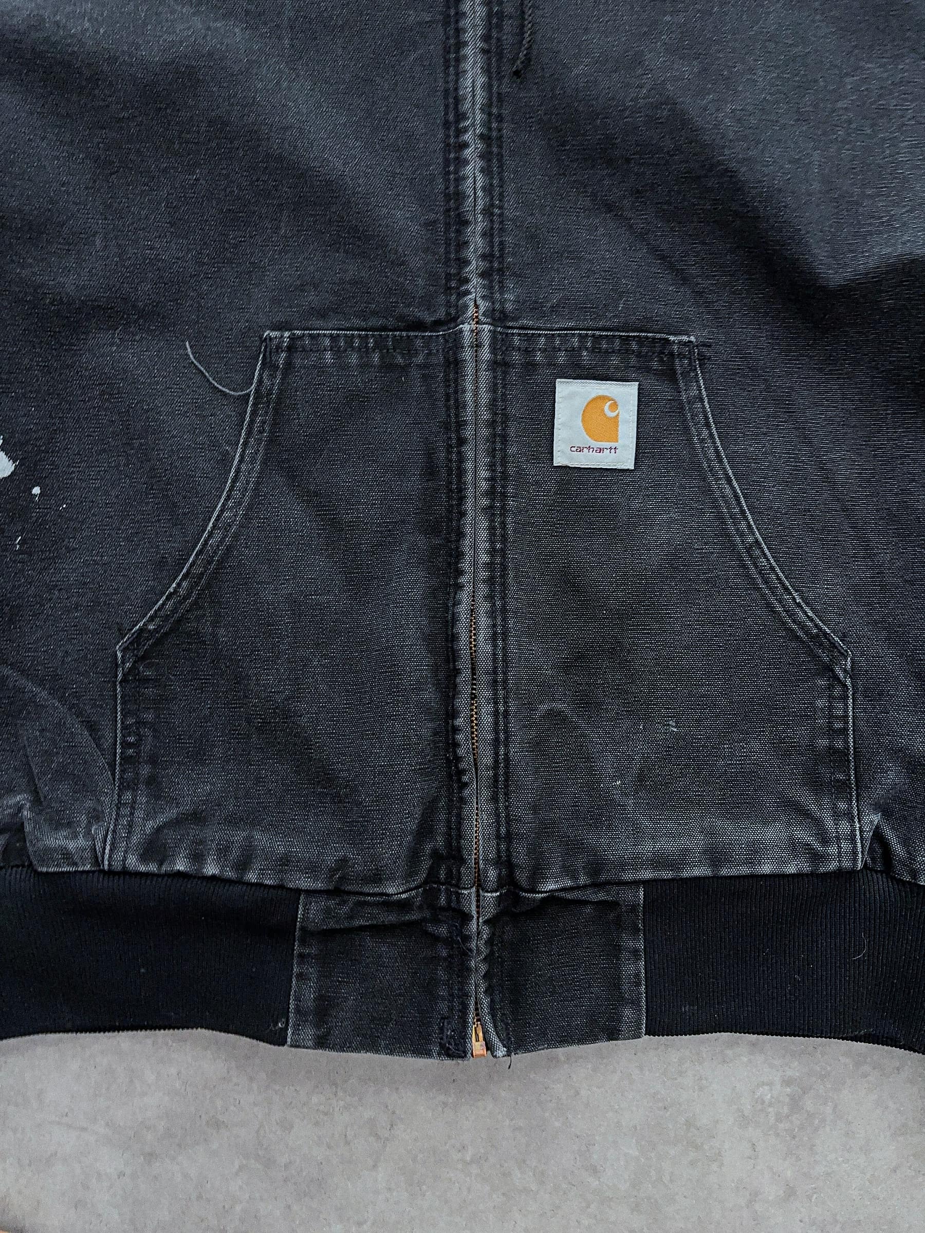 Carhartt Vintage Active Jacket Sunfaded Black 90s Made In Usa - view 4 - Fabricsonder