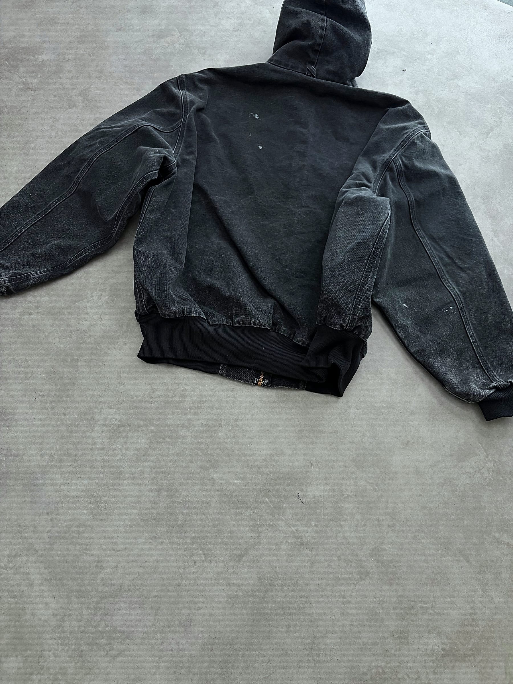 Carhartt Vintage Active Jacket Sunfaded Black 90s Made In Usa - view 6 - Fabricsonder