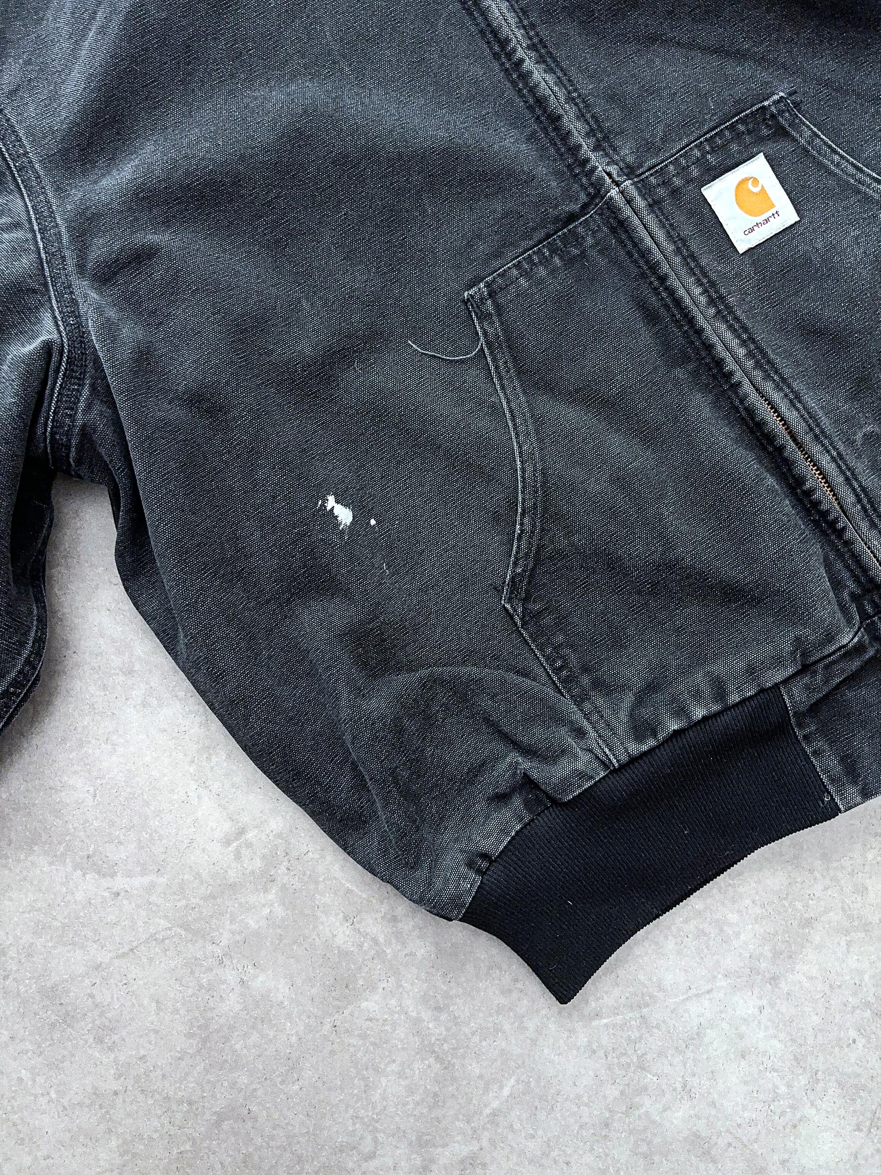 Carhartt Vintage Active Jacket Sunfaded Black 90s Made In Usa - view 3 - Fabricsonder