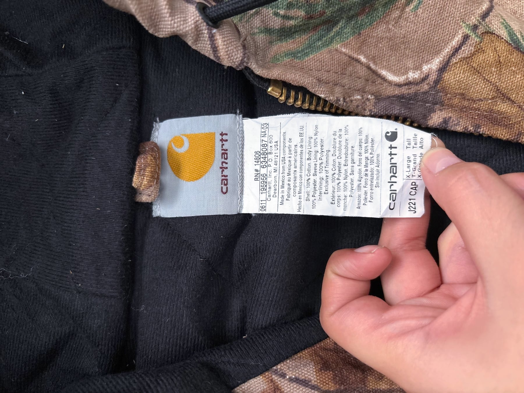 Carhartt Vintage Active Jacket X Realtree - view 5 - Fabricsonder