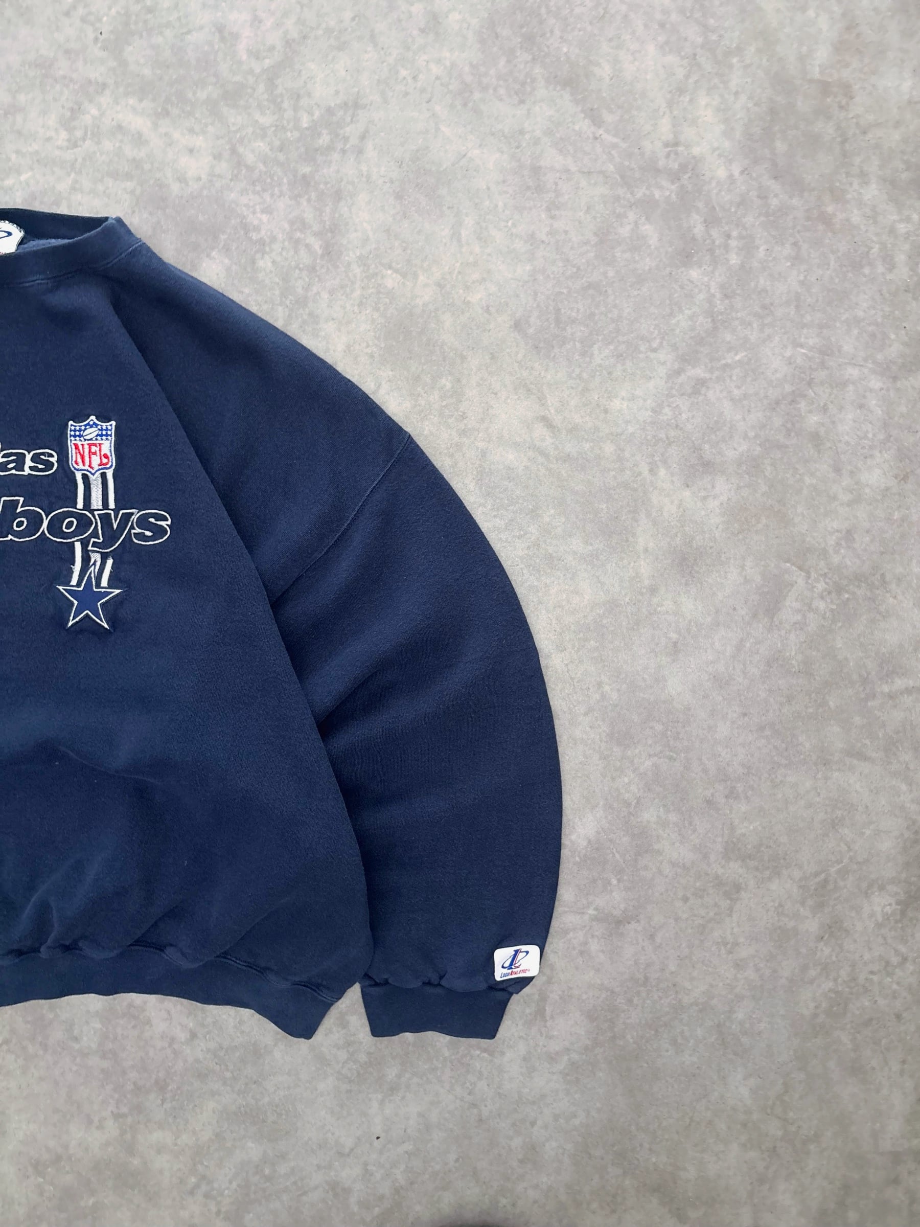 Felpa girocollo Logo Athletic Cowboys vintage, foto 3