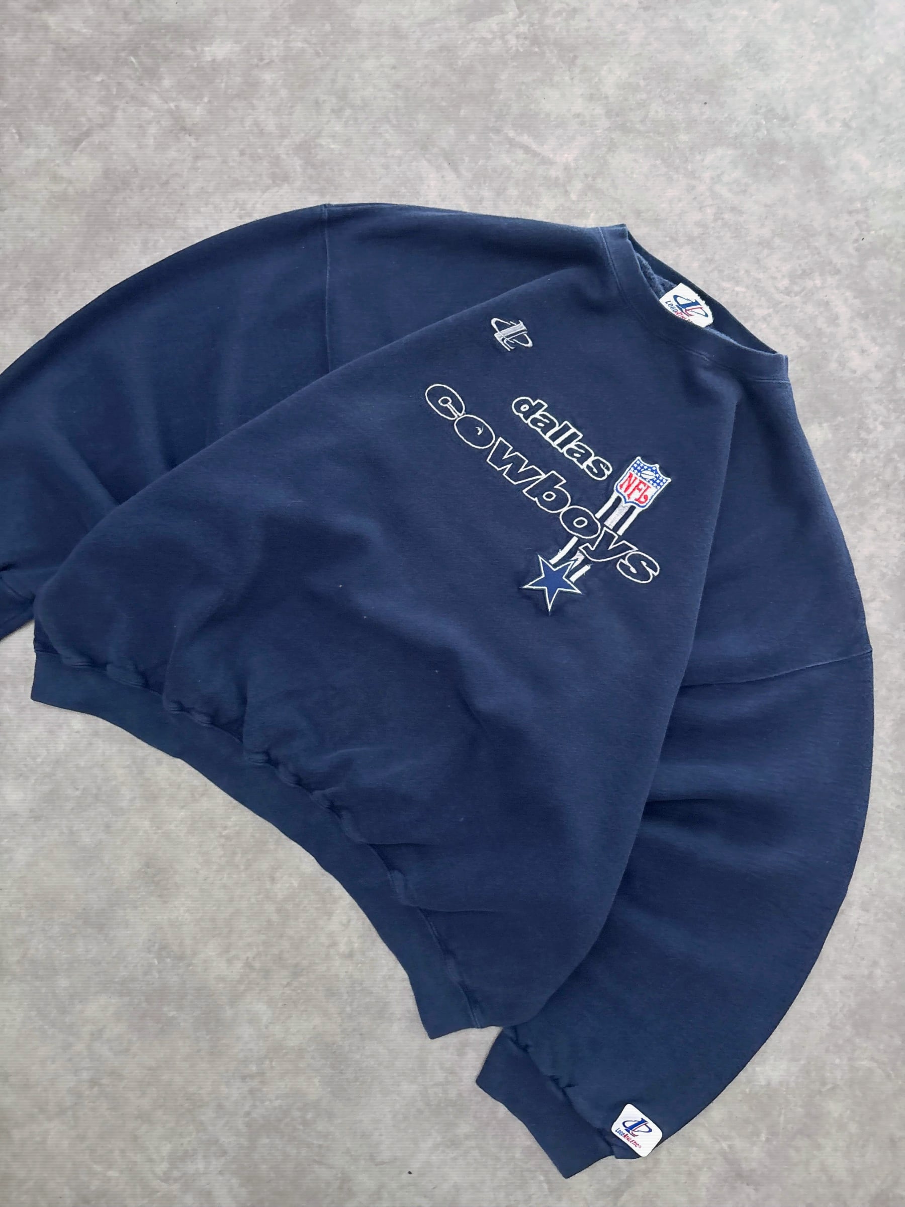 Felpa girocollo Logo Athletic Cowboys vintage, foto 4