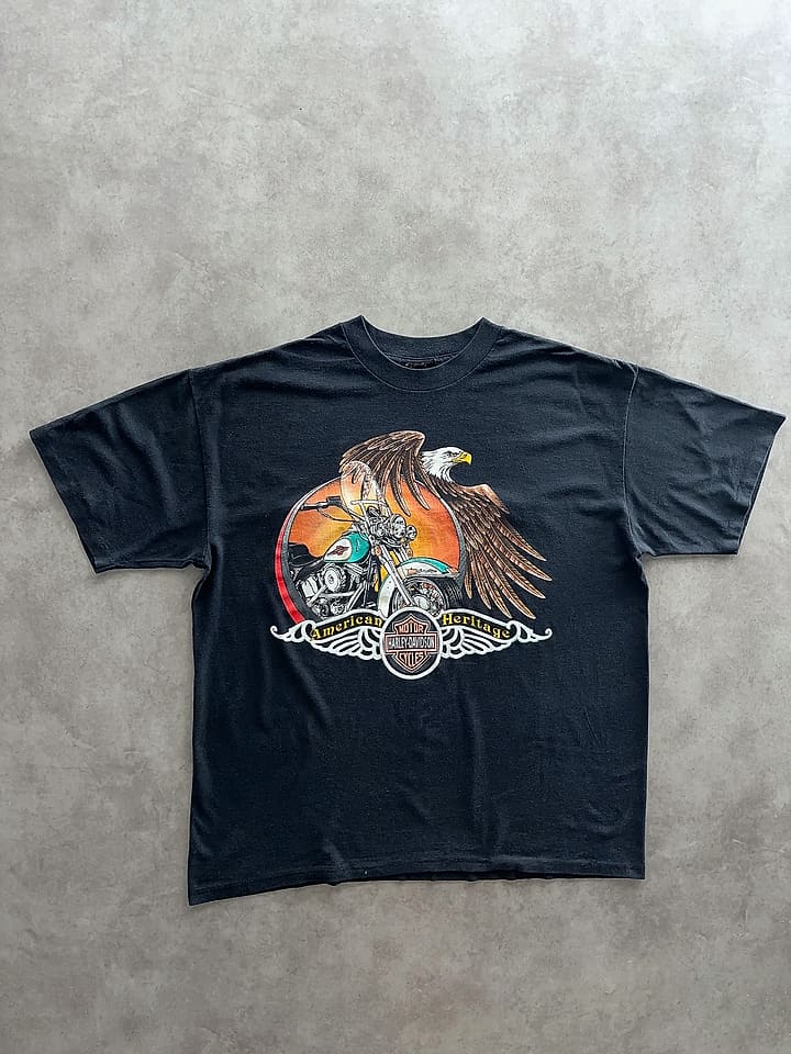 Harley Davidson Vintage T Shirt Single Stitch - L (no tag) - Fabricsonder