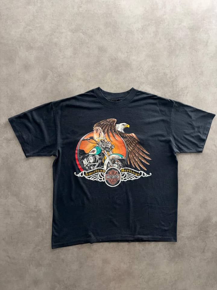 Harley Davidson Vintage T Shirt Single Stitch - Good - L (no tag) - Fabricsonder