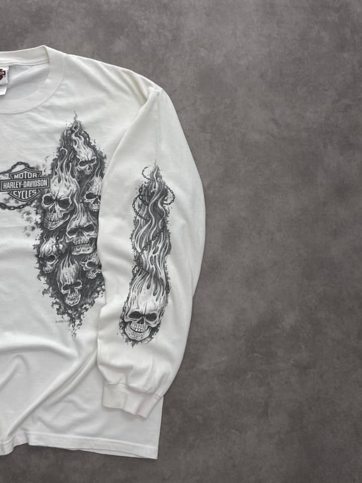 Harley Davidson Vintage Harley Davidson Longsleeve T-Shirt Made In USA - view 2 - Fabricsonder