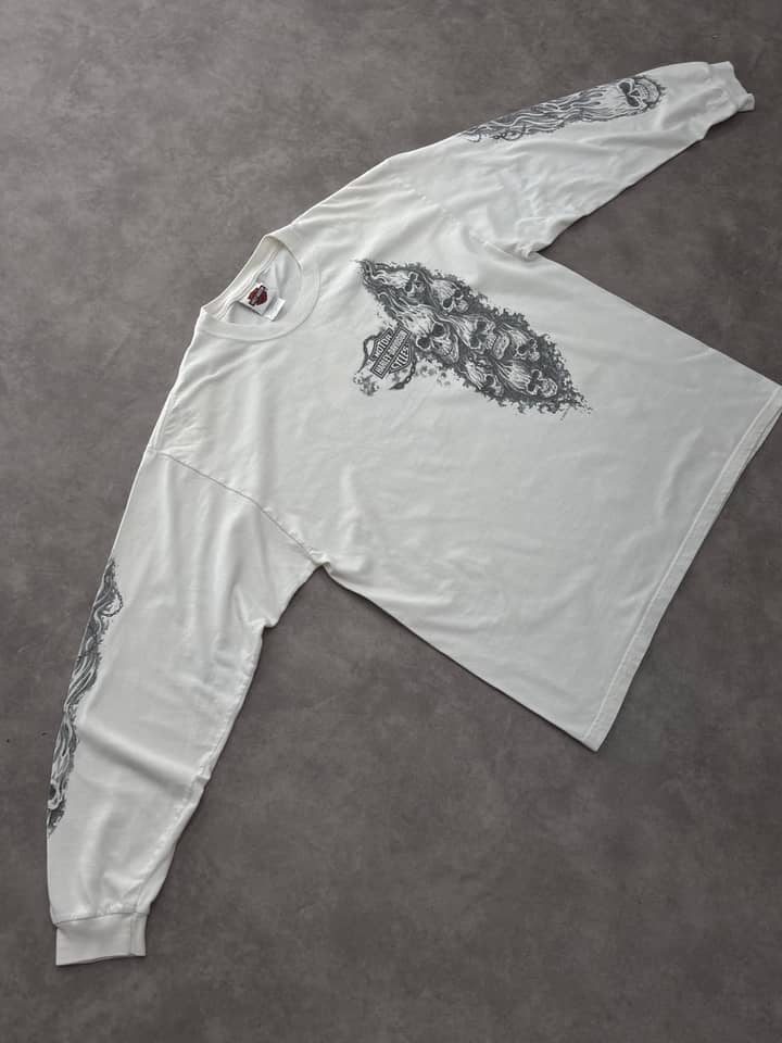 Harley Davidson Vintage Harley Davidson Longsleeve T-Shirt Made In USA - view 4 - Fabricsonder