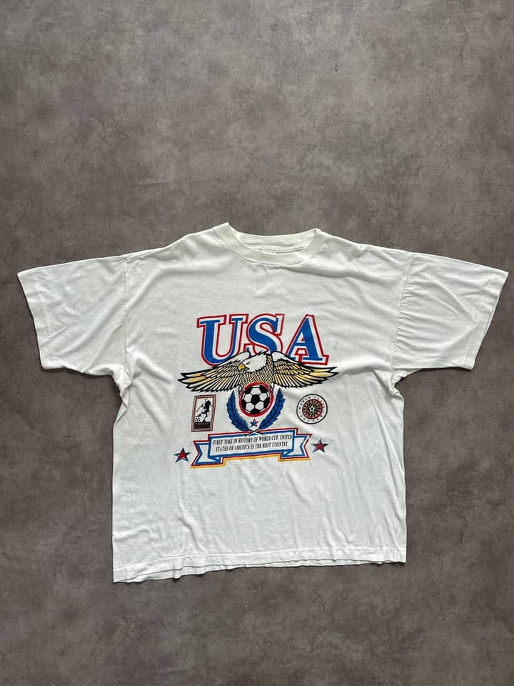 World Cup Vintage T Shirt Single Stitch World Cup 1994 - Fair - L - Fabricsonder