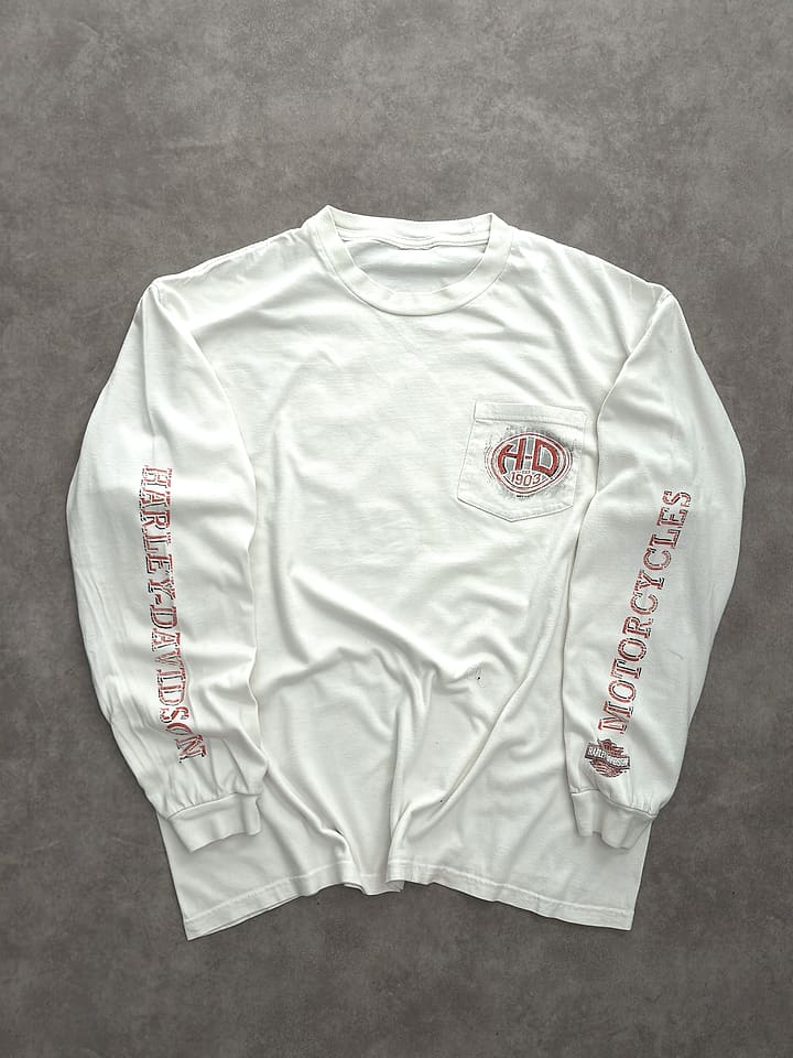 Harley Davidson Vintage Harley Davidson Longsleeve T-Shirt - L - Fabricsonder