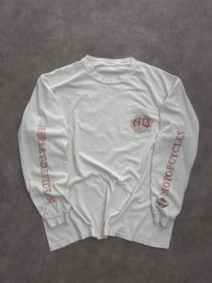 Harley Davidson Vintage Harley Davidson Longsleeve T-Shirt - Fair - L - Fabricsonder