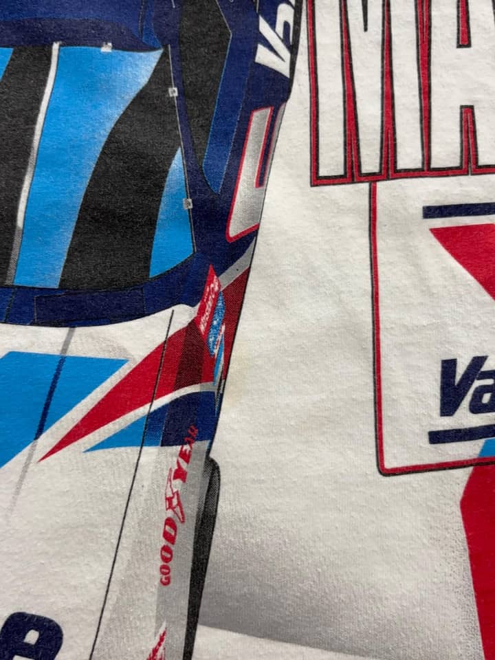 Chase Authentics Vintage Nascar T Shirt Full Print 90s Single Stitch Made In USA - view 5 - Fabricsonder