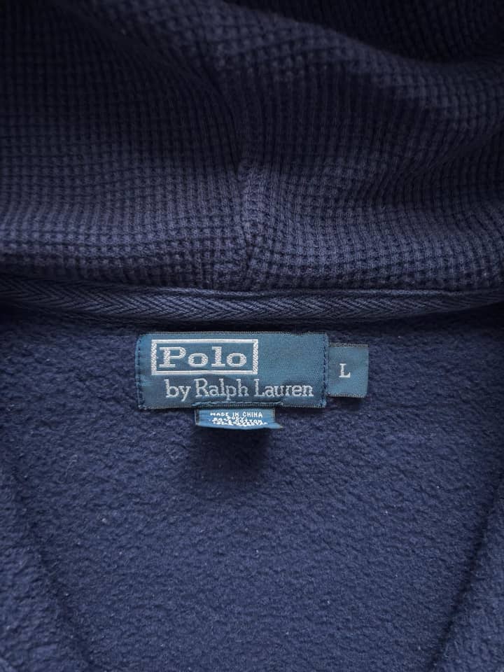 Ralph Lauren Vintage Ralph Lauren Zip Up Hoodie Navy Blue - view 5 - Fabricsonder