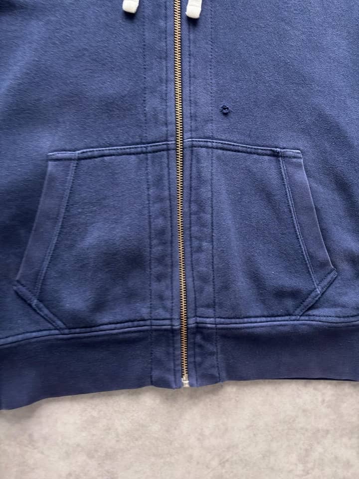 Ralph Lauren Vintage Ralph Lauren Zip Up Hoodie Navy Blue - view 7 - Fabricsonder