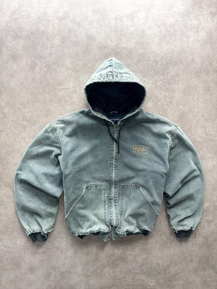 Workwear Jacket Workwear Active Jacket Vintage Sunfaded Hunter Green - Good - XL - Fabricsonder